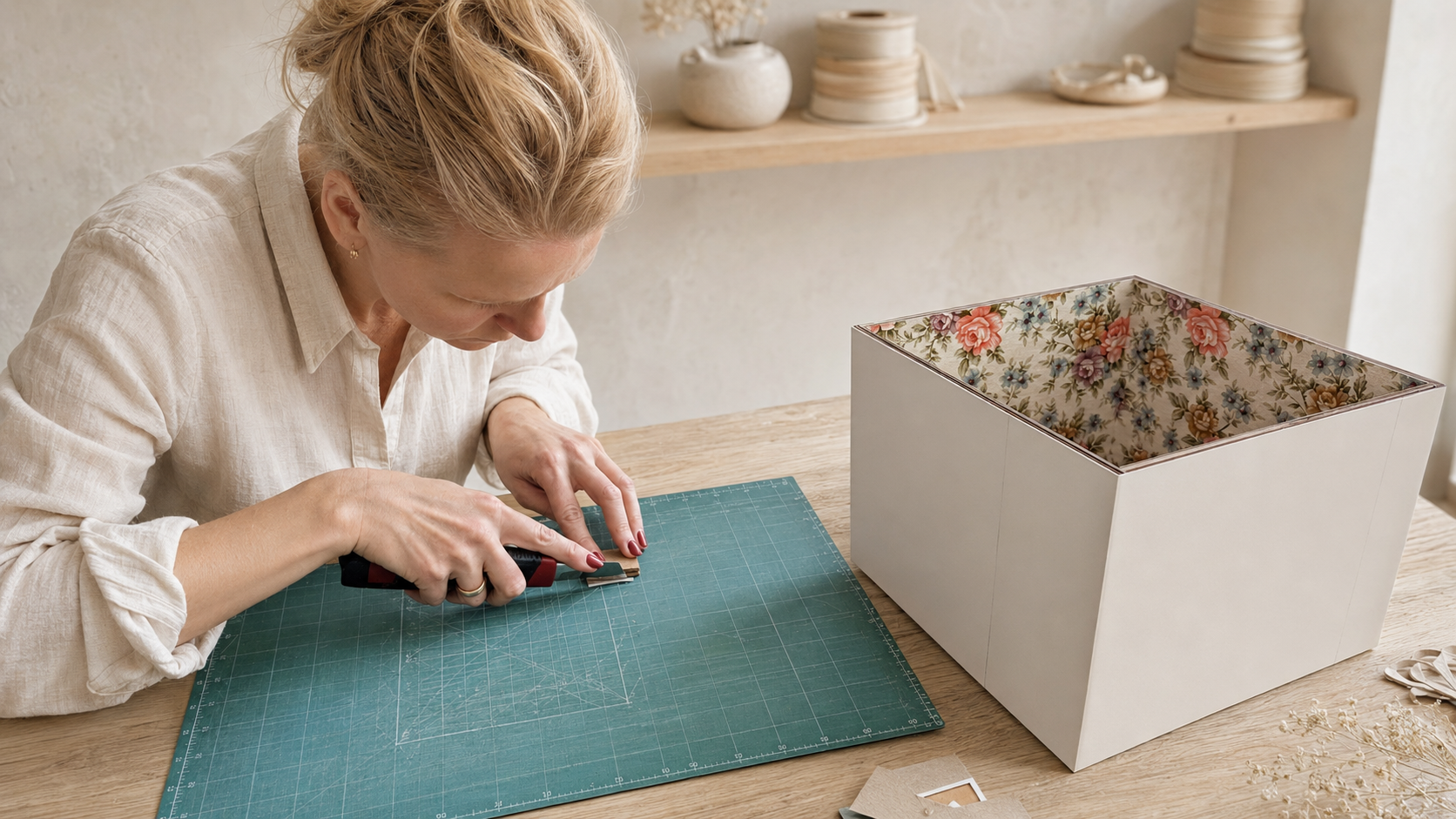 Žana crafting wedding accessories
