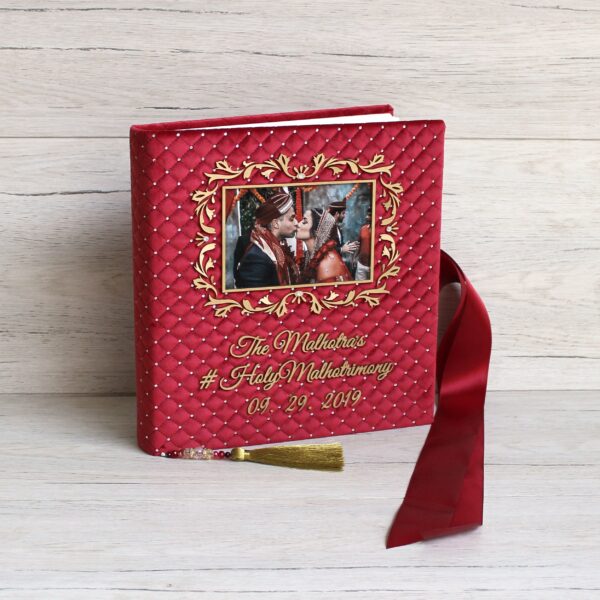 Wedding Album ~ Family Photo Album ~ Large Wedding Photo Album ~ Custom 12 x 12 Red Guest Book