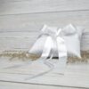 White ring bearer pillow