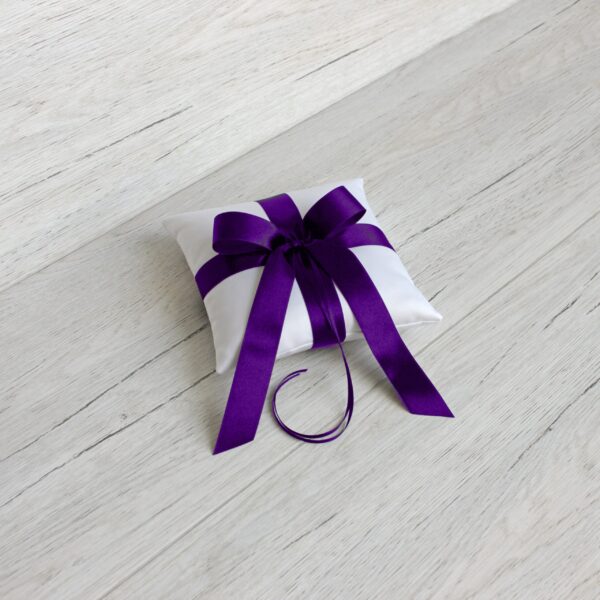 Purple ring bearer pillow